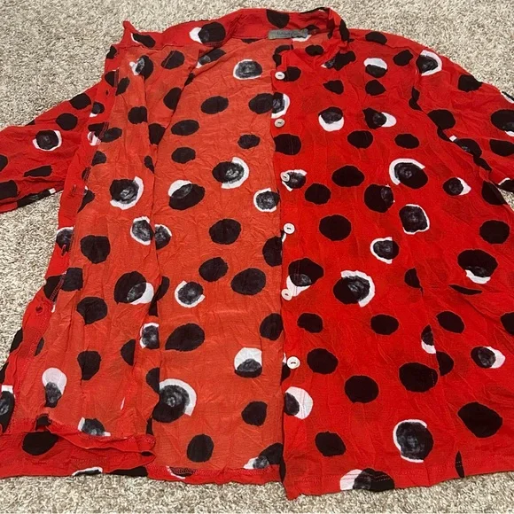 Chalet et Ceci Jacket McKenna Red Polka Dot - Picture 8 of 15